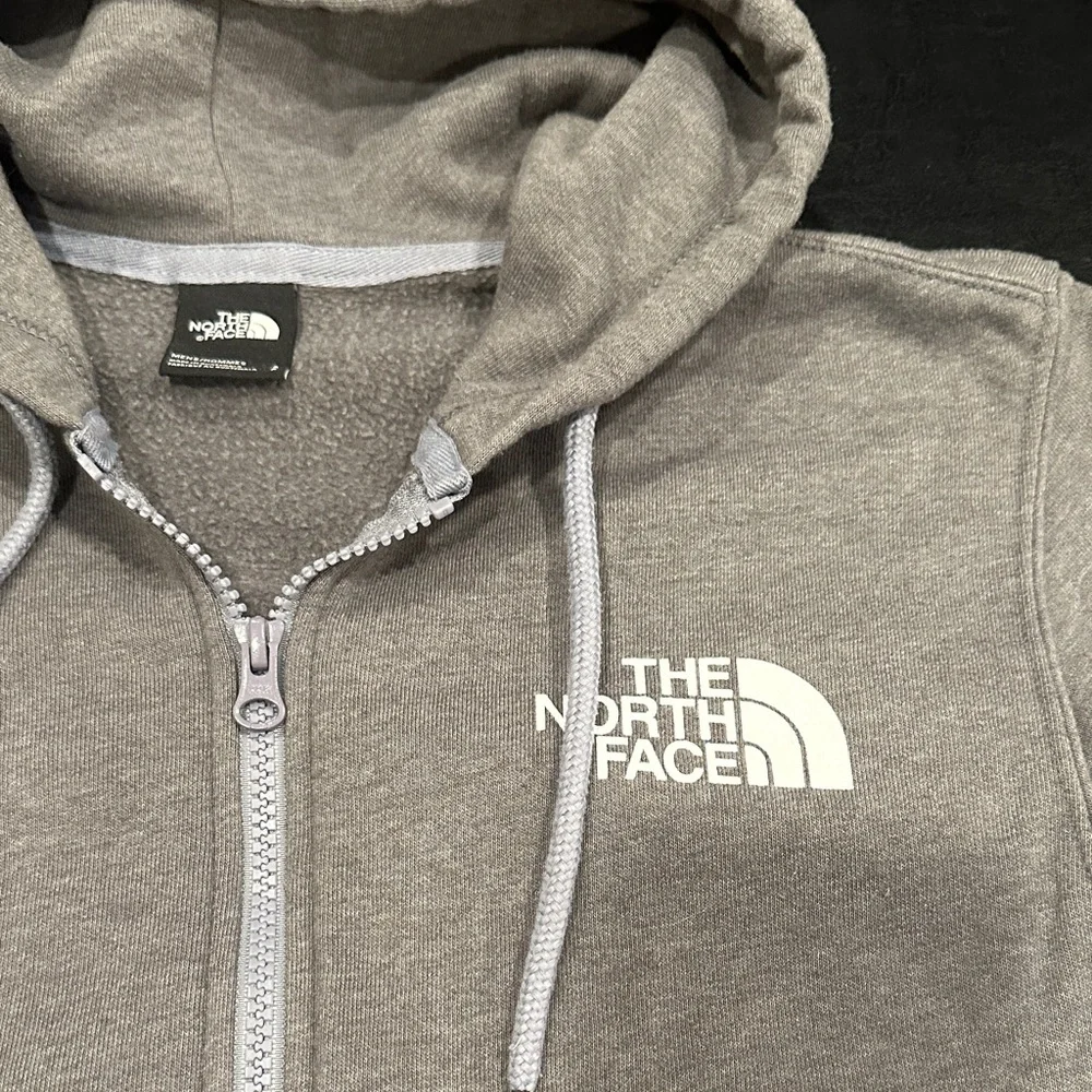 The North Face Light Gray Zip-Up Hoodie
